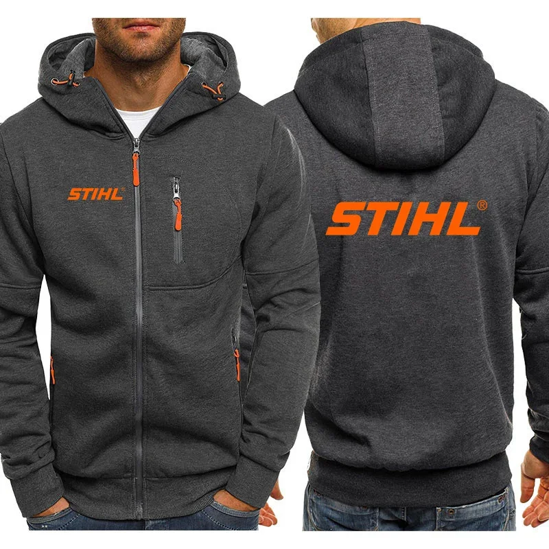 2025 Fashion Men's STIHL Hoodie Casual Hoodies Pullovers Sweatshirts Men's Top Zipper Hoodies Sweatshirt Male Top