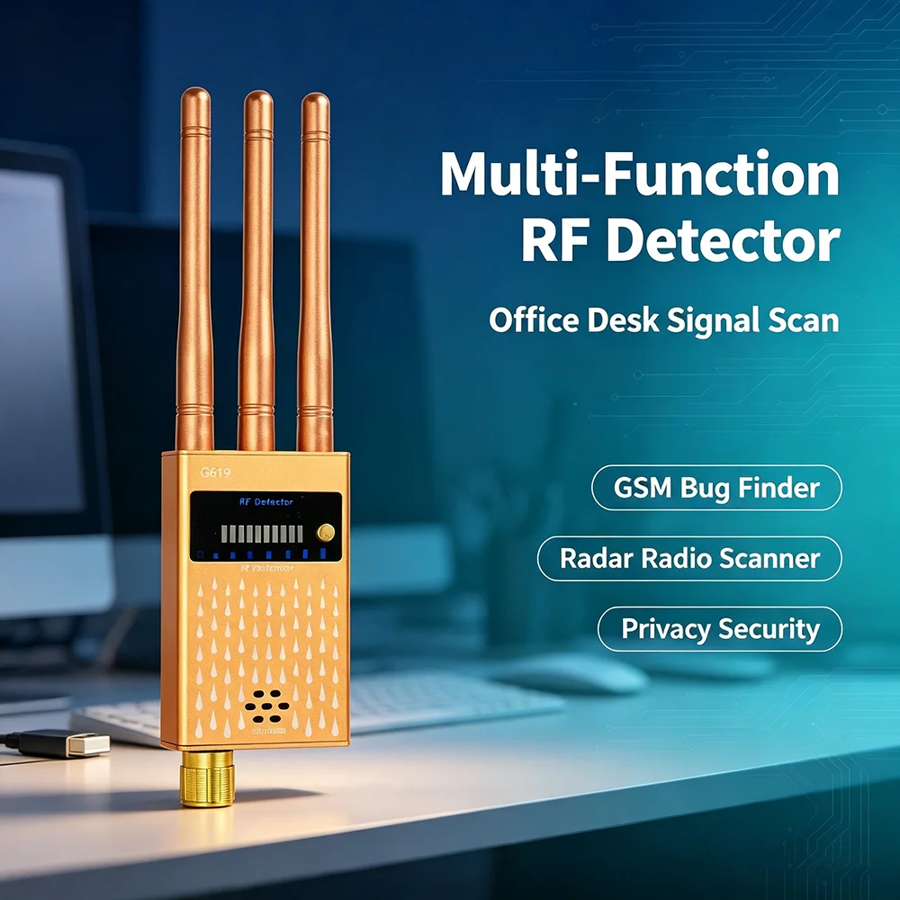 Professional G619 Anti Spy RF Signal Detectors, Bug GSM Listening Devices Finders, WiFi GPS Tracker Locator, Radar Radio Scanner