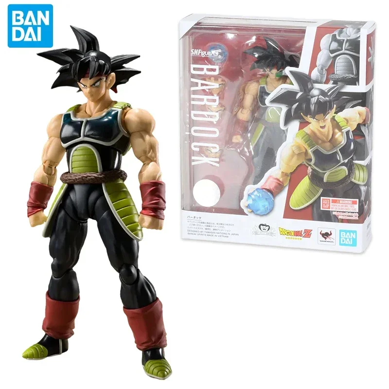 In Stock Original Bandai Dragon Ball Z SHF Goku Father Bardock Anime Action Figures Assembly Collections Model Toy Holiday Gifts