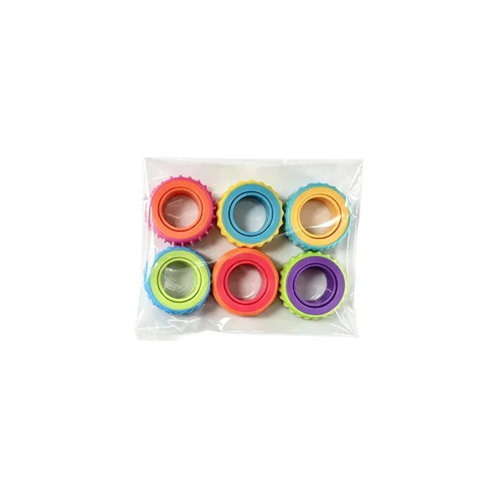 1/4/6/12 SZT. Pierścienie Antystresowe Zabawki Sensoryczne Spinner dla Dzieci na Stres Autyzm ADHD Uspokojenie Dłoni Zabawki Fidget Prezenty — 2