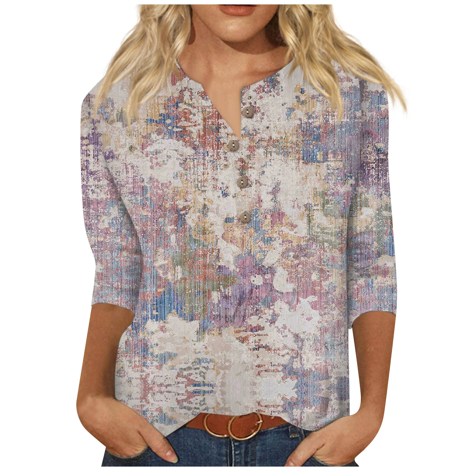 

Oversized Ladies Elegant Model Flower Print Shirt Women's Top Bohemian 2022 Summer Loose Tees Clothing Femme 5XL