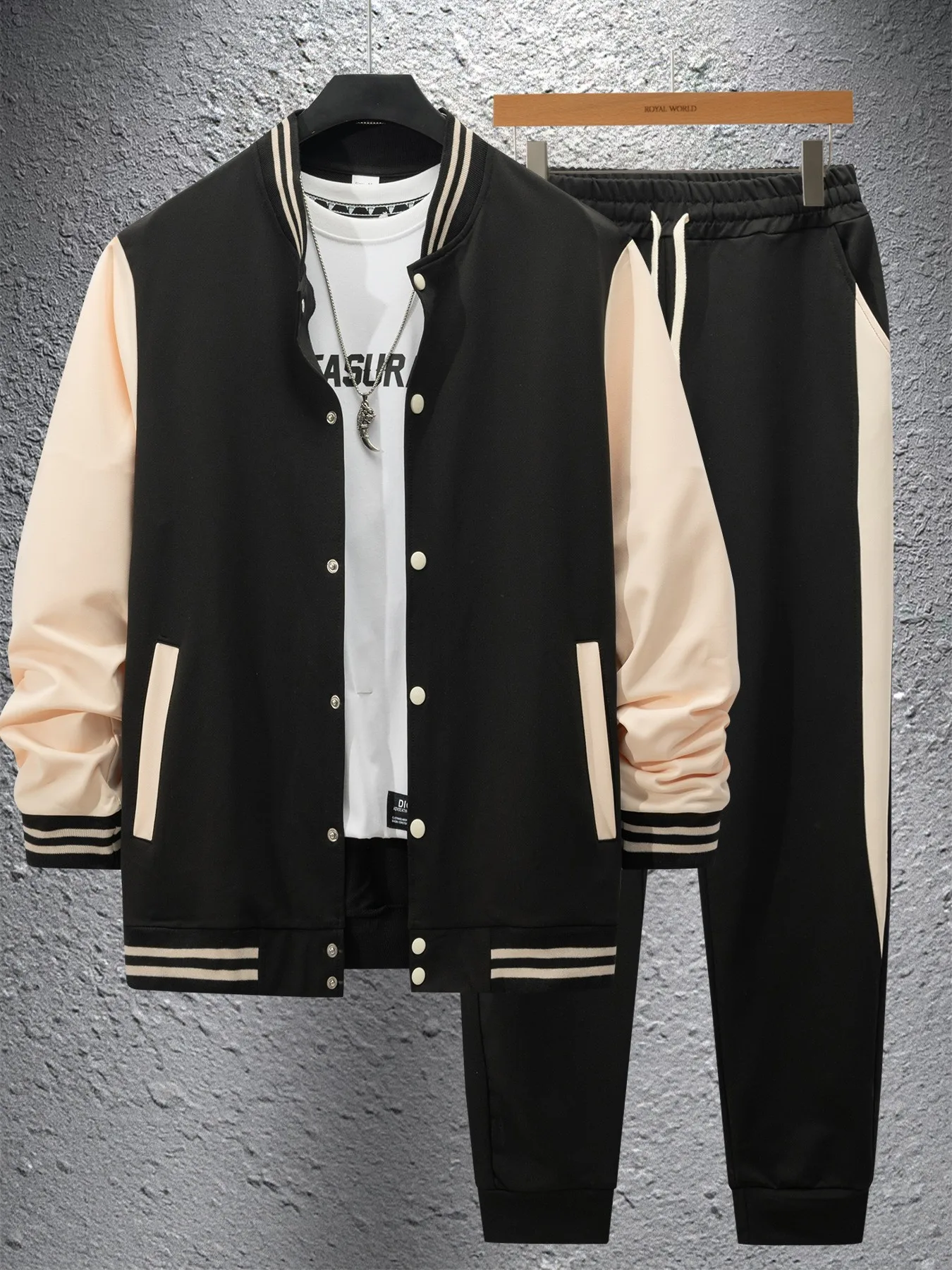 2026 new men's suit - suitable for casual wear. Men's baseball jacket and long pants are included.