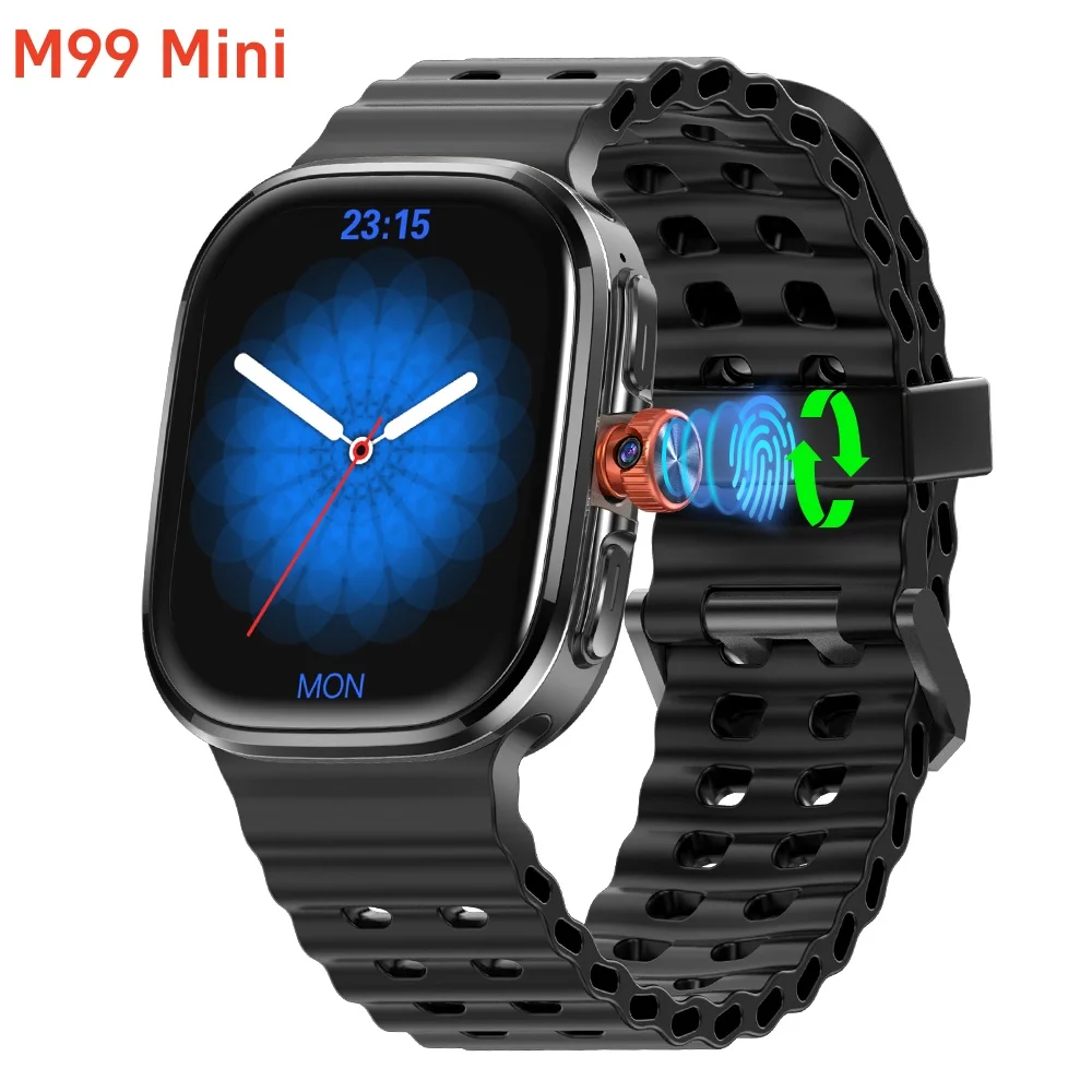 Nestest M99 M99Mini 2.29inch Amoled Smartwatch 5G LTE Android 13.0 Smart Watch With Touch ID Fingerprint unlock GPS WIFI Sim