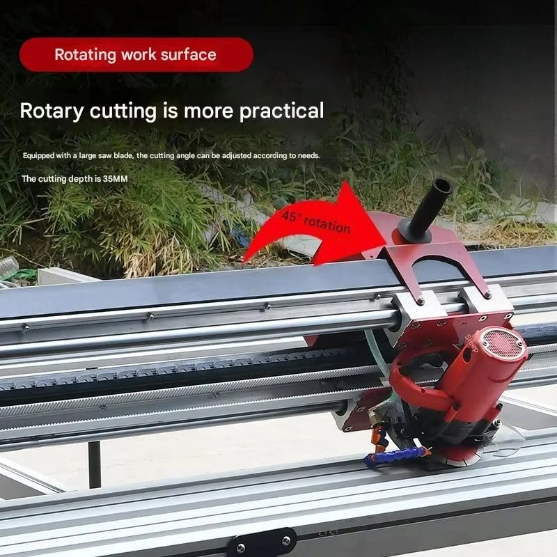 2500mm Automatic Table Saw Cutting Machine 220V Large Porcelain Tile Marble Slab Stone Cutter 45Degree Motor Pump