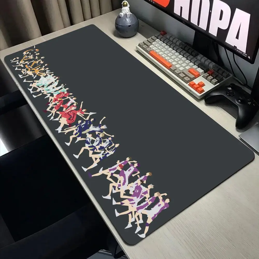 Alfombrilla de ratón grande de Anime Haikyuu Manga 900x400mm, alfombrilla de ratón de goma para teclado de oficina, alfombrilla de ratón HD antideslizante para ordenador portátil XXL