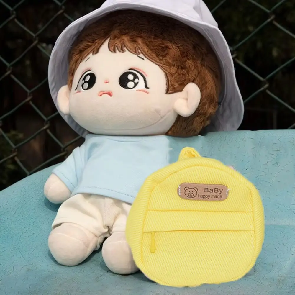 Little Bear Little Bear Embroidery Doll Bag Handmade Cartoon 20cm Cotton Doll Backpack Embroidery Mini Mini Cartoon Backpack