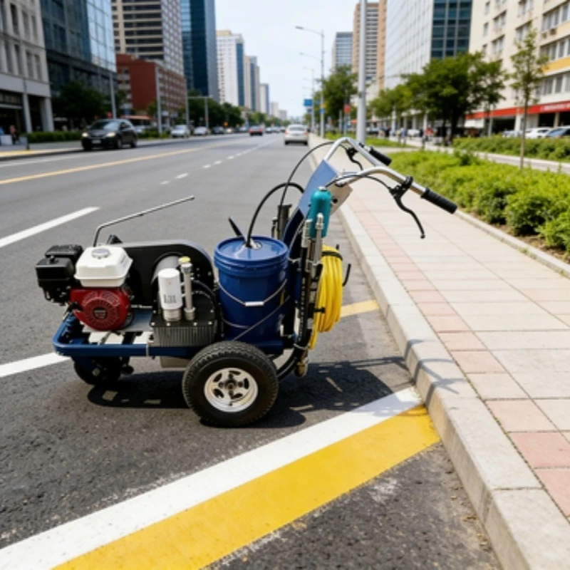 

Hand-push Road Marking Machine, Hand Push Road Striping Machine, Portable Road Line Marker for Highway & Parking Lot