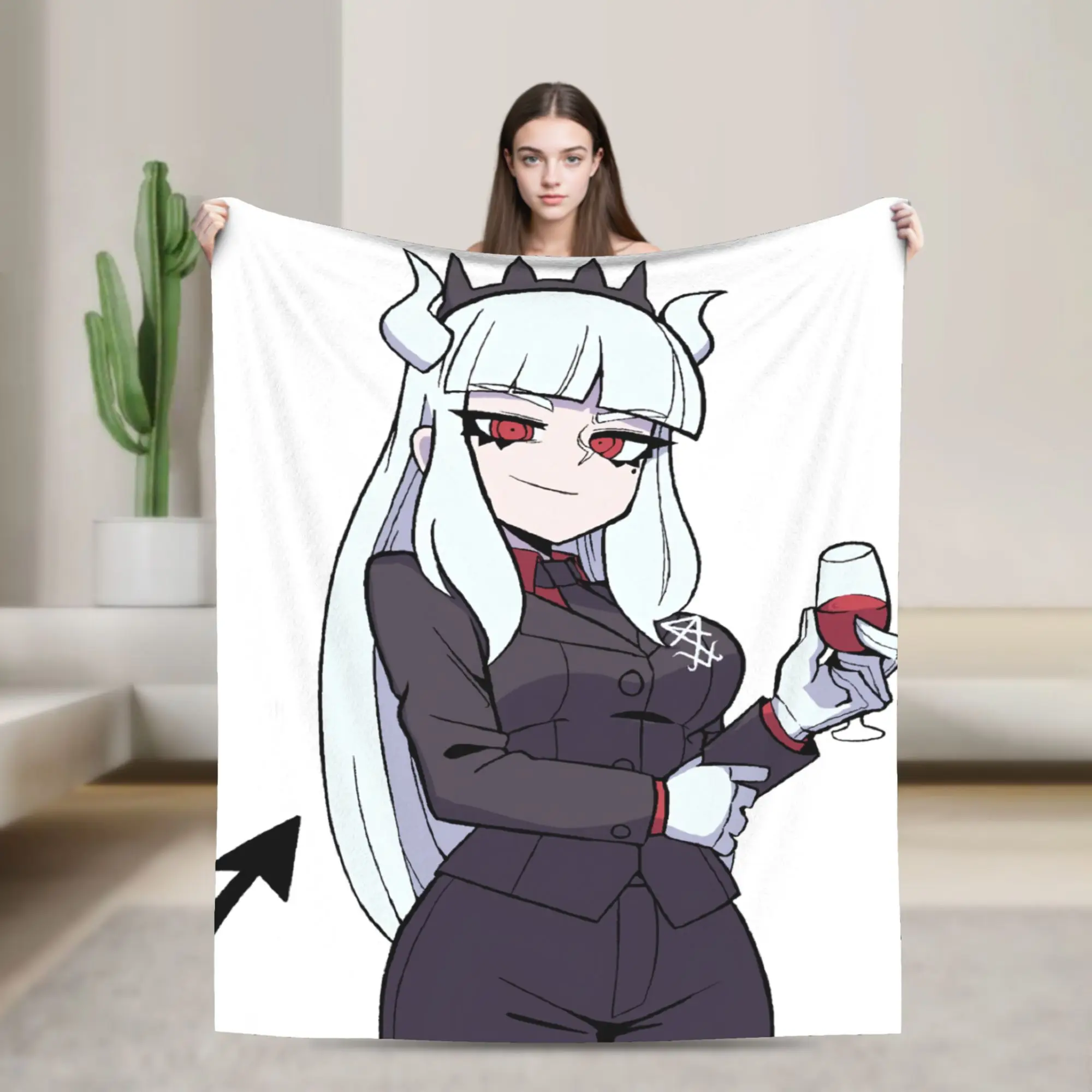 Contradiction Helltaker Lucifers Modeus Blanket Multiple Sizes Super Soft Cozy  Throw Blankets for Sofa Couch and Bed