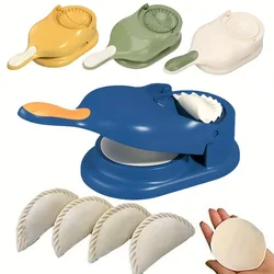 1PCS 2In1 Dumpling Maker DIY Kit Wrapper Presser Manual Labor-Saving Ravioli Empanadas Dough Skin Molder Machine Kitchen Gadgets