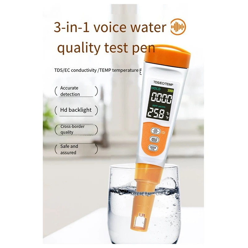 MALL 新 TDS-A6V 高精度水道水質分析装置 Ec 導電率水テストペン Tds 水質テスト