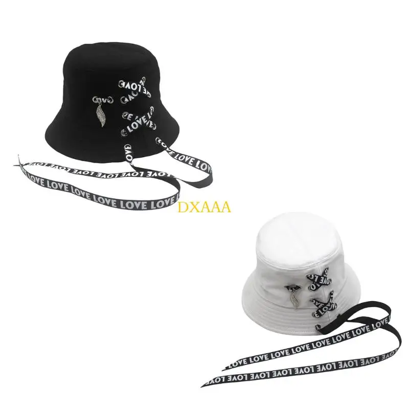 

DXAA Fashion Ribbon Decors Fisherman Cap Складная шляпа для взрослых пляжных путешествий