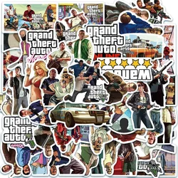 10/30/50PCS Cool Game GTA Stickers DIY Car Bike Travel Luggage Phone Guitar Waterproof PVC Classic Toy Cartoon Graffiti Sticker