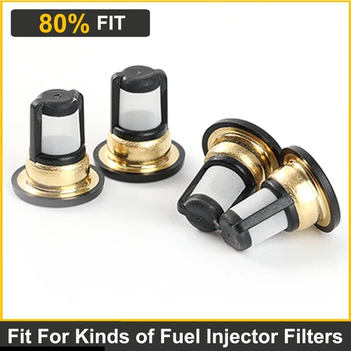 Imagen 2 del producto Para Honda Civic 2011 2010 2009 2008 100 PC inyector de combustible Micro filtro de cesta Kit de reparación filtro de inyector de combustible para motocicleta Auto