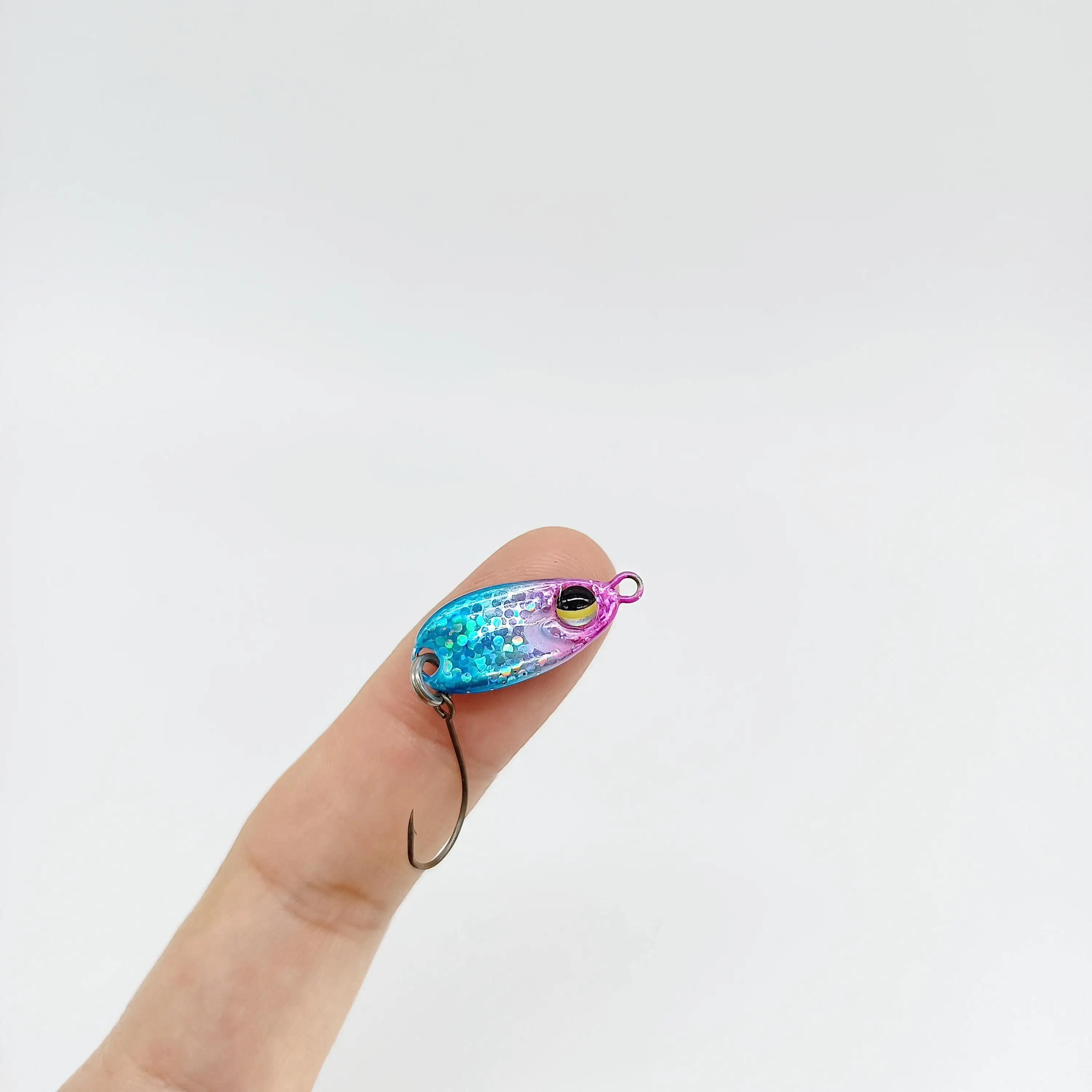 Duoduoyu 1 Stück Micro Jig Mini Löffel Angel köder 3g/5g Micro Metal Köder Hart Pailletten Köder Spinner Löffel mit Single Hook Stream – Detail 14