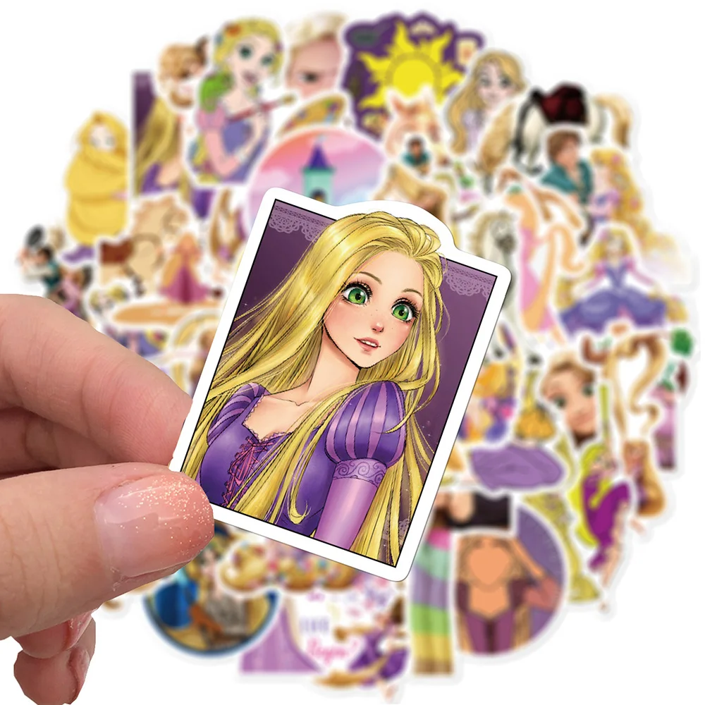 10/30/50PCS Disney Cartoon Movie Tangled Rapunzel Stickers DIY Phone Guitar Laptop Luggage Skateboard Graffiti Decals Fun Kid