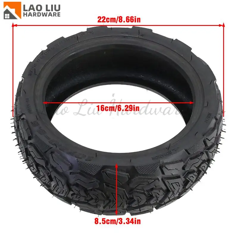 سكوتر كهربائي 10x3.0-6.5 إطار مفرغ على شكل قلب للطرق الوعرة 10 بوصة إطار سميك مقاوم للانفجار ومقاوم للاهتراء بدون أنابيب