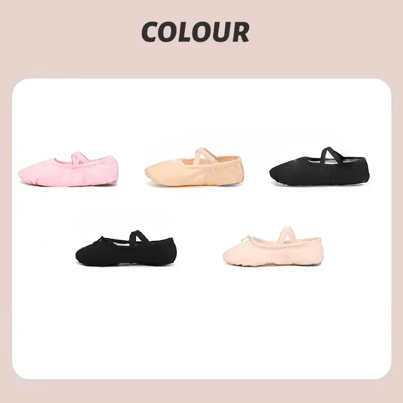 Women's adult ballet shoes, girls' dance shoes, gymnastics yoga dance shoes, canvas children's ballet dance shoes, indoor shoes