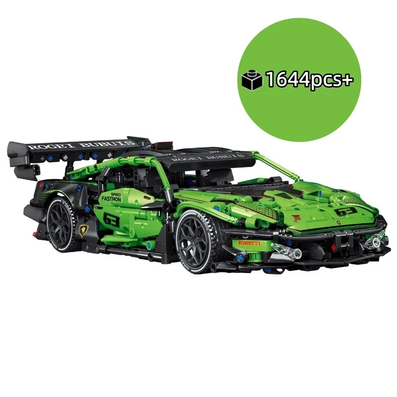 

FUNXINEE Technical Super Speed Green Sport Car Building Blocks Famous Race Vehicle Model MOC Assemble Bricks Toys For Kids Adult