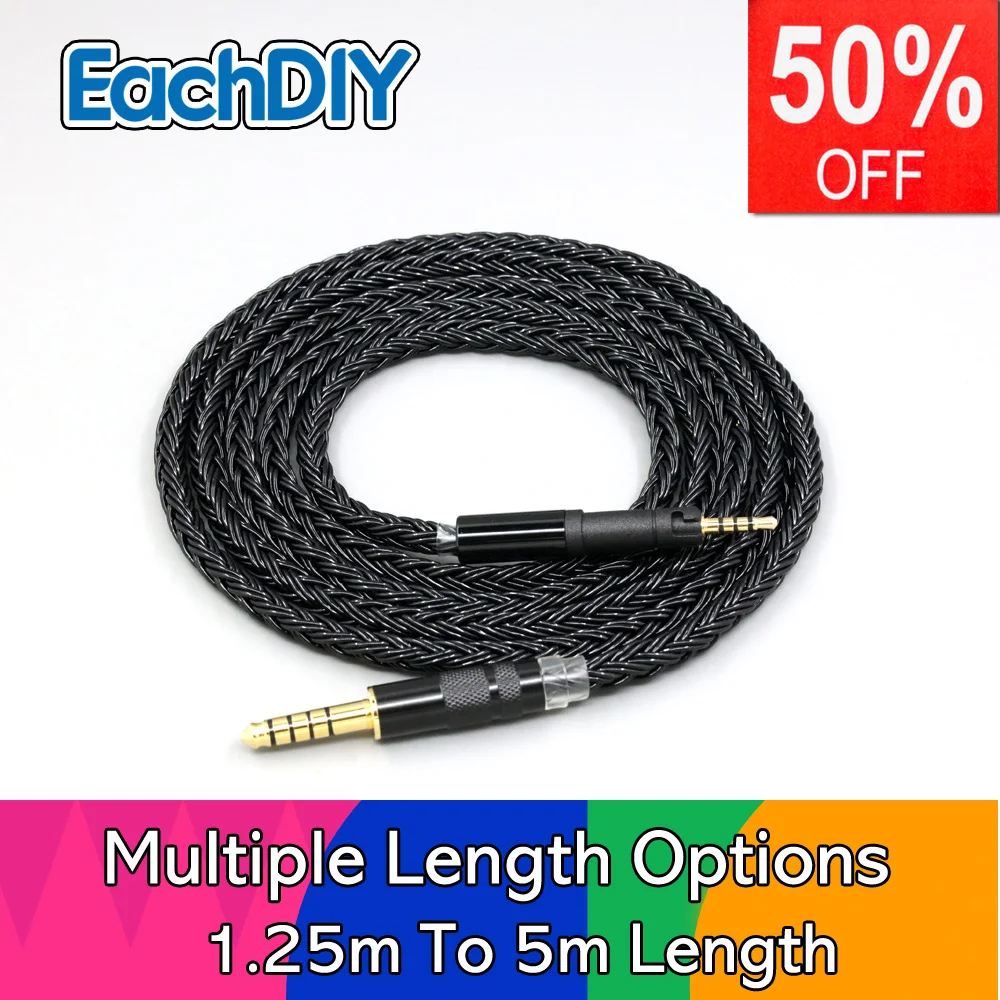 

Earphone Cable 16 Core Black Braided For HD 560S HD559 Sennheiser HD599 HD569 hd560s Headphone LN008860