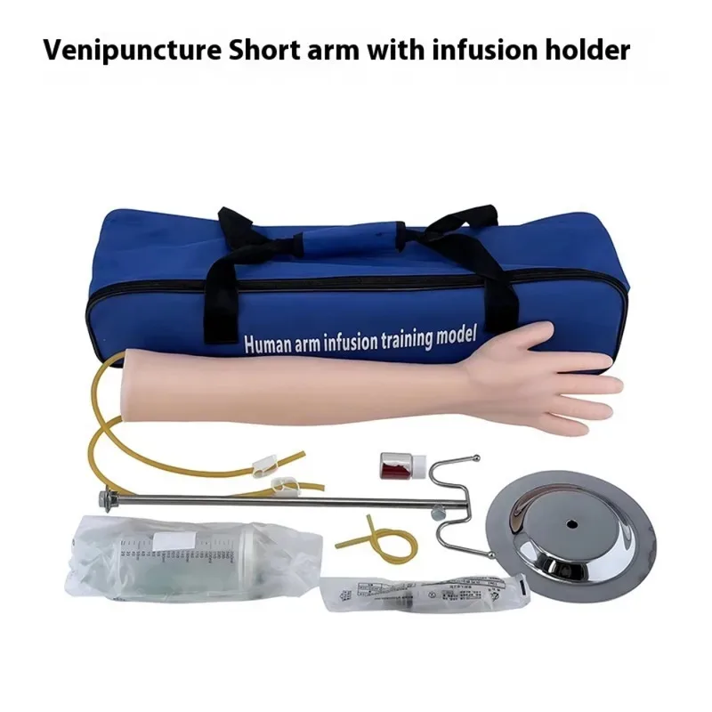 Venipuncture Injection Training Arm Model, IV Practice Arm for Phlebotomy Infusion Vein Injection Medical Simulation Tool
