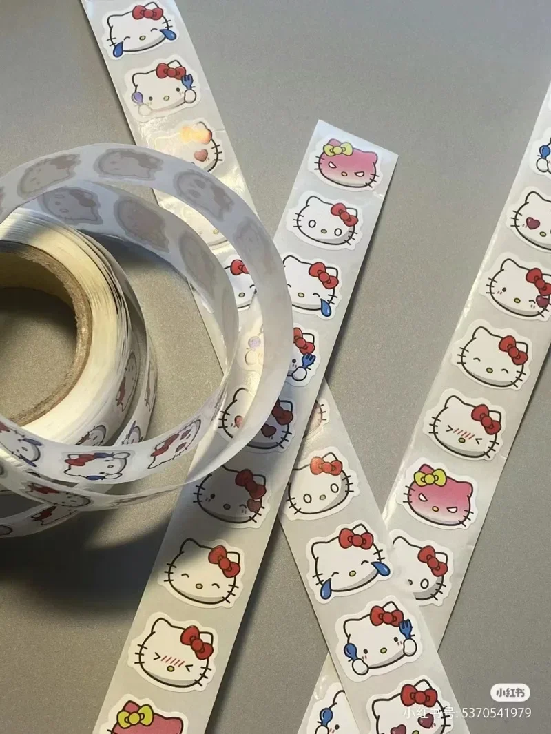 500pcs Hello Kitty Cute Stickers Cartoon Anime Stationery Art Supplies Party Envelope Sealing Decor Toys Baby Shower Party Gift