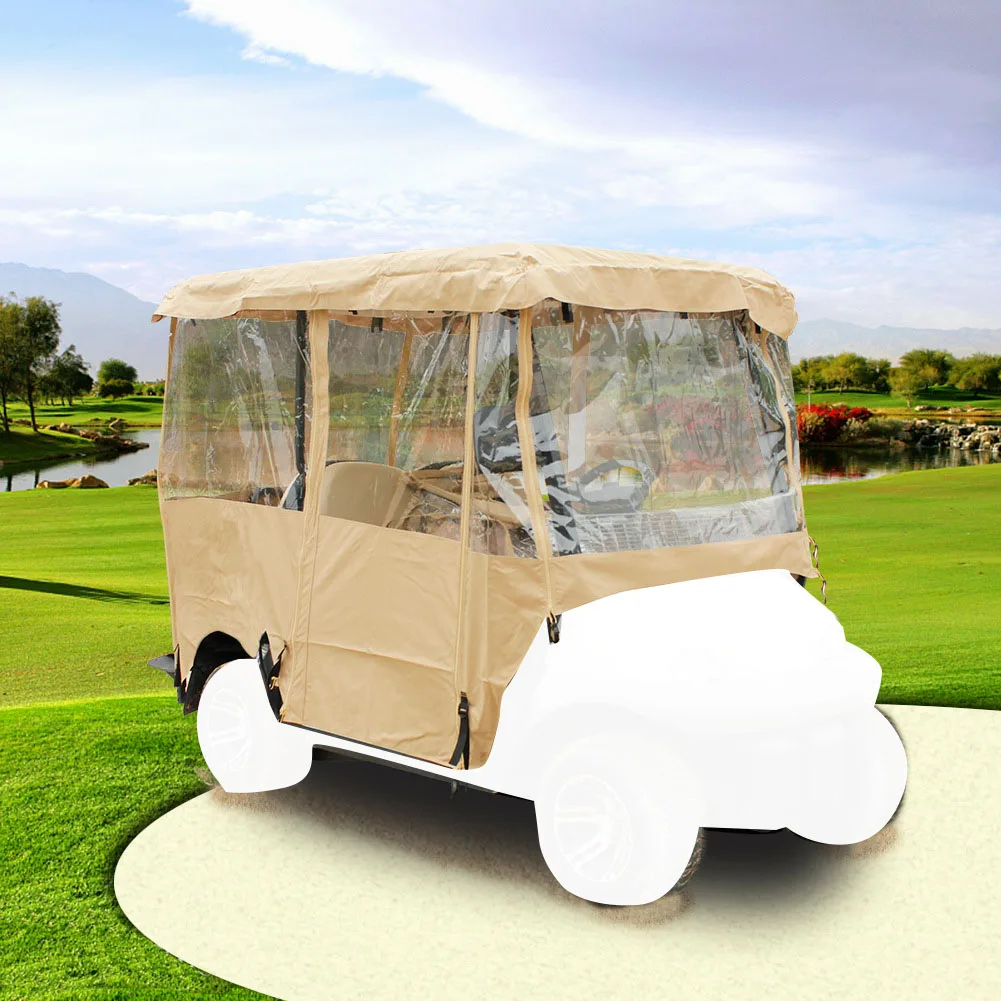 

4-Seater Cover Enclosure Cover Outdoor Golf Easy Install Golf Cover Golf Cover Adjustable Straps Durability And Vision