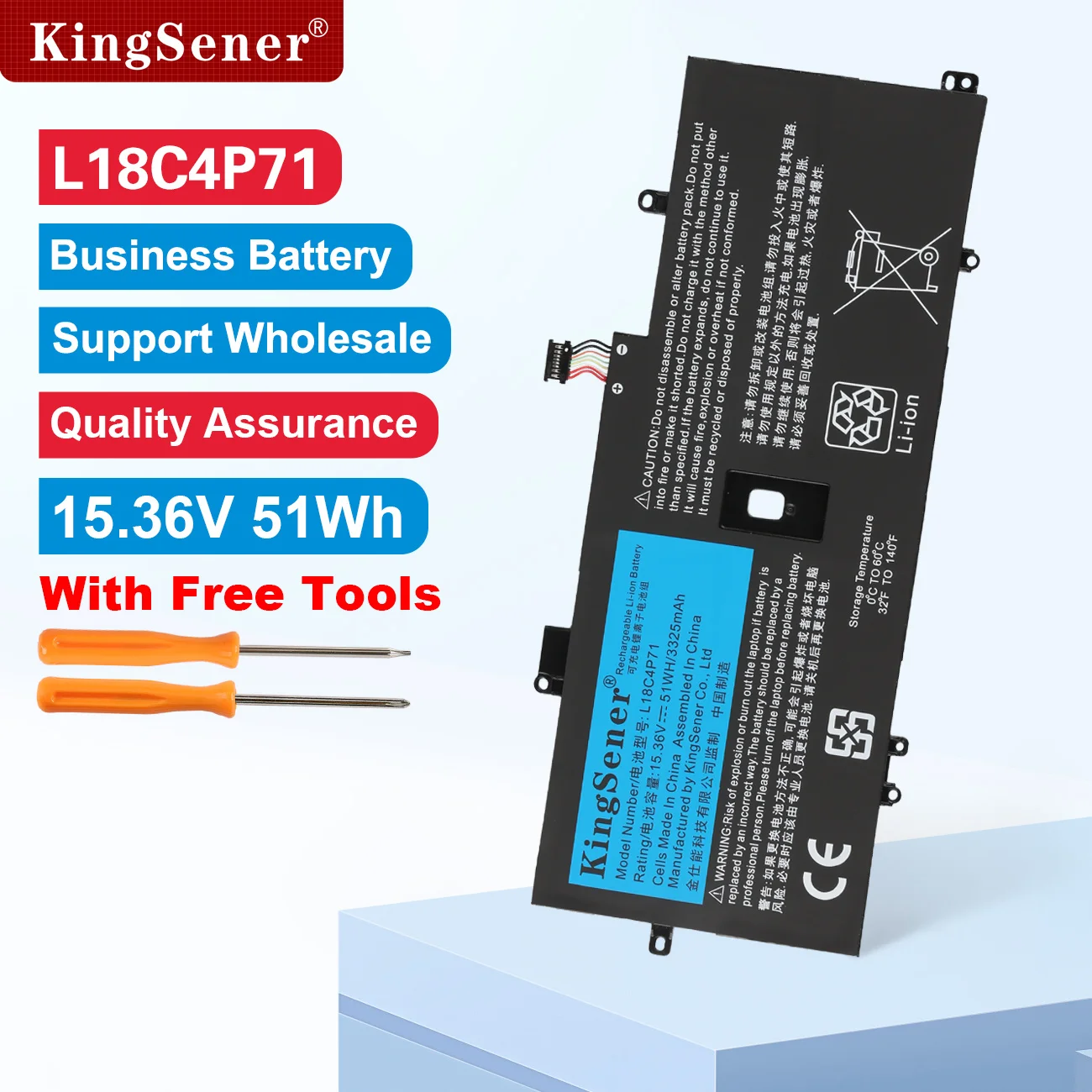KingSener L18C4P71 L18M4P72 51Wh Battery for Lenovo ThinkPad X1 Carbon 7th 8th Gen X1 Yoga 4th 5th Gen L18L4P71 02DL004 02DL005