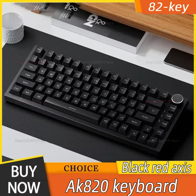 

AK820 Wired Mechanical Gaming Keyboard 75 Compact Layout Full Keys RGB Backlit Hot Swappable for PC Laptop Esports Versatile