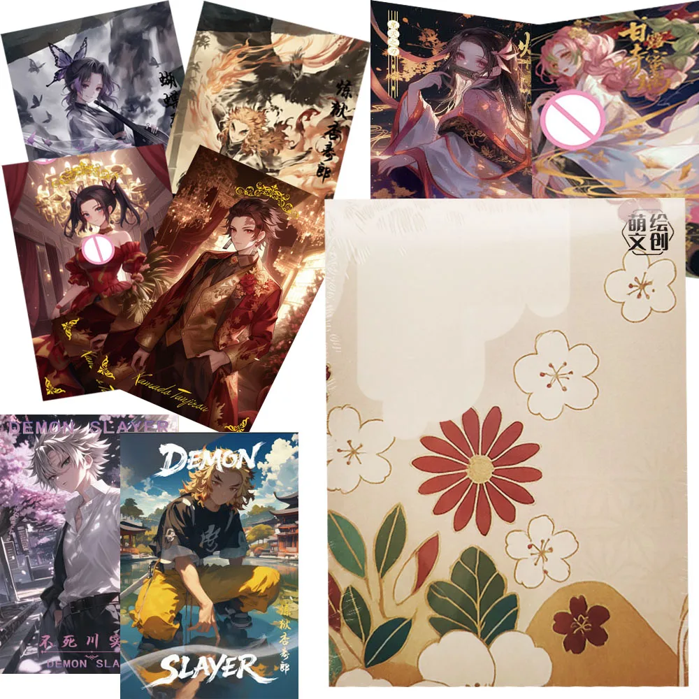 

Anime Demon Slayer Acrylic Color Paper Collection Cards Fans' Favorite Popular Characters High Quality Trendy Cards Toys Gifts