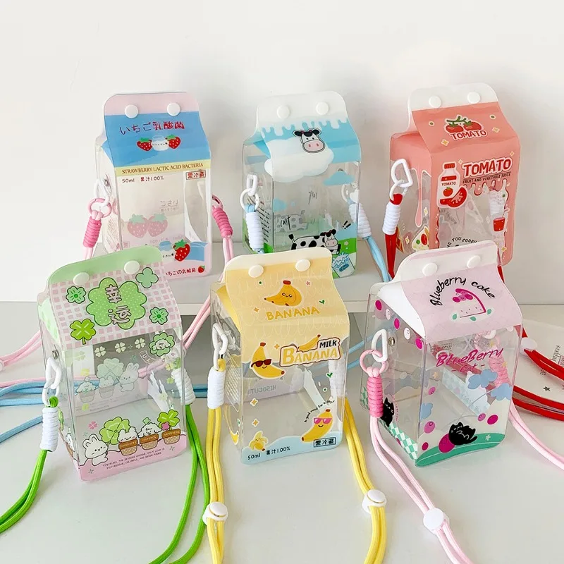 

Милая прозрачная неоживиемая сумка с рисунком Little Itai Bagu, портативная сумка через плечо с дисплеем