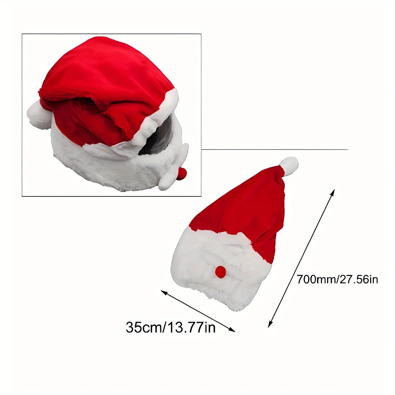 1Pcs Motorcycle Helmet Santa Claus Motorcycle Helmet Set Crazy Funny Outdoor Christmas Hat Christmas Decoration Helmet