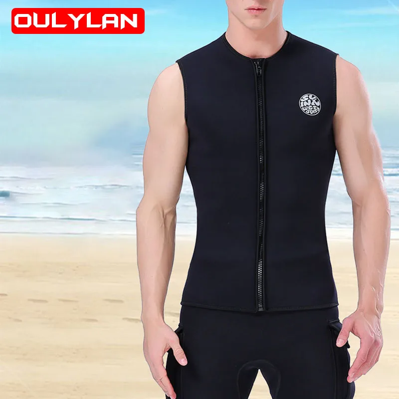 

Oulylan Outdoor Unisex Wetsuits 3MM Neoprene Sleeveless Wetsuit Vest for Diving Surf Windsurf Kitesurfing Sleeveless Scuba Black