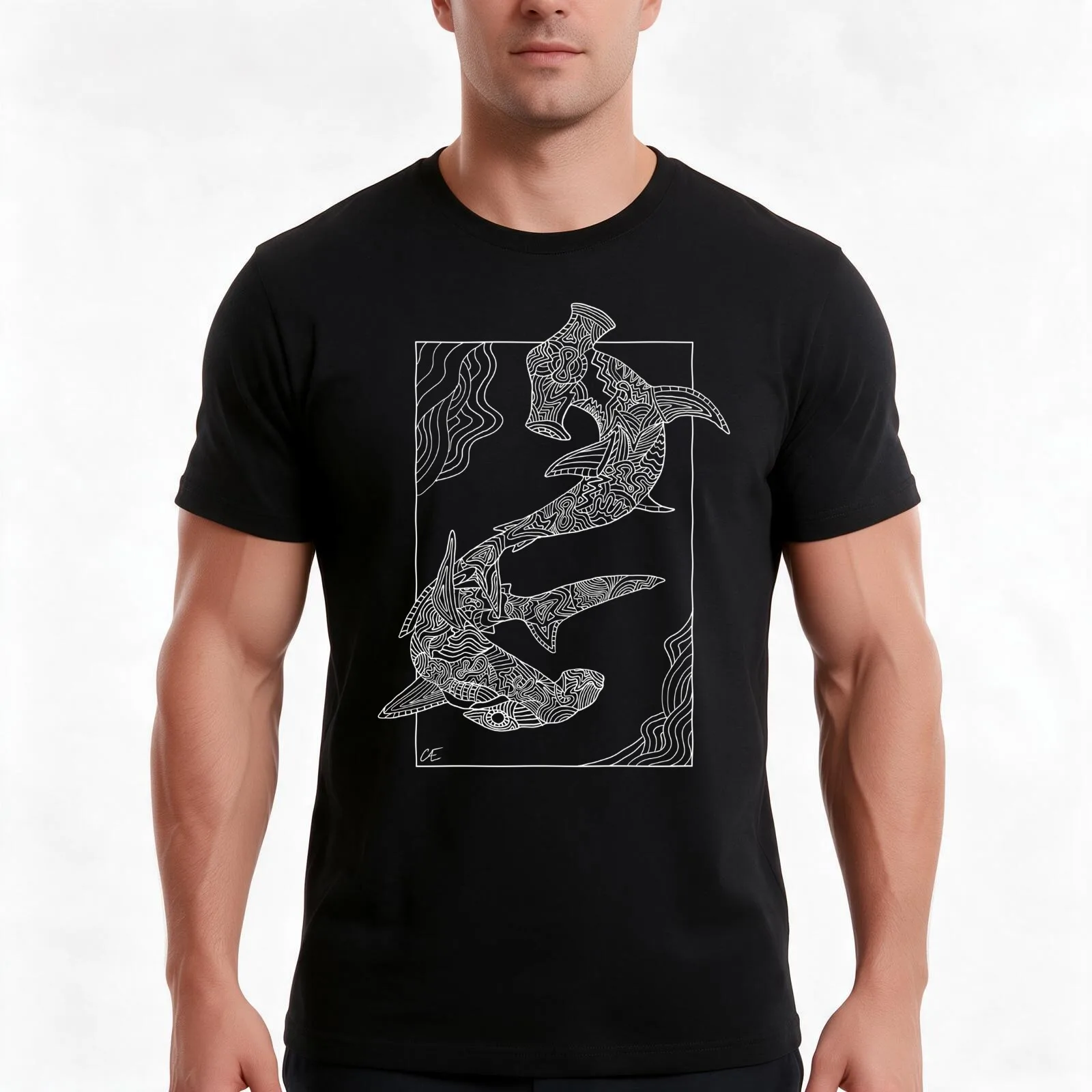 A Tale of Two Hammerheads T-Shirt Summer Casual Cotton Tee Oversized Streetwear Tops Vintage Graphic Print Unisex Men Women