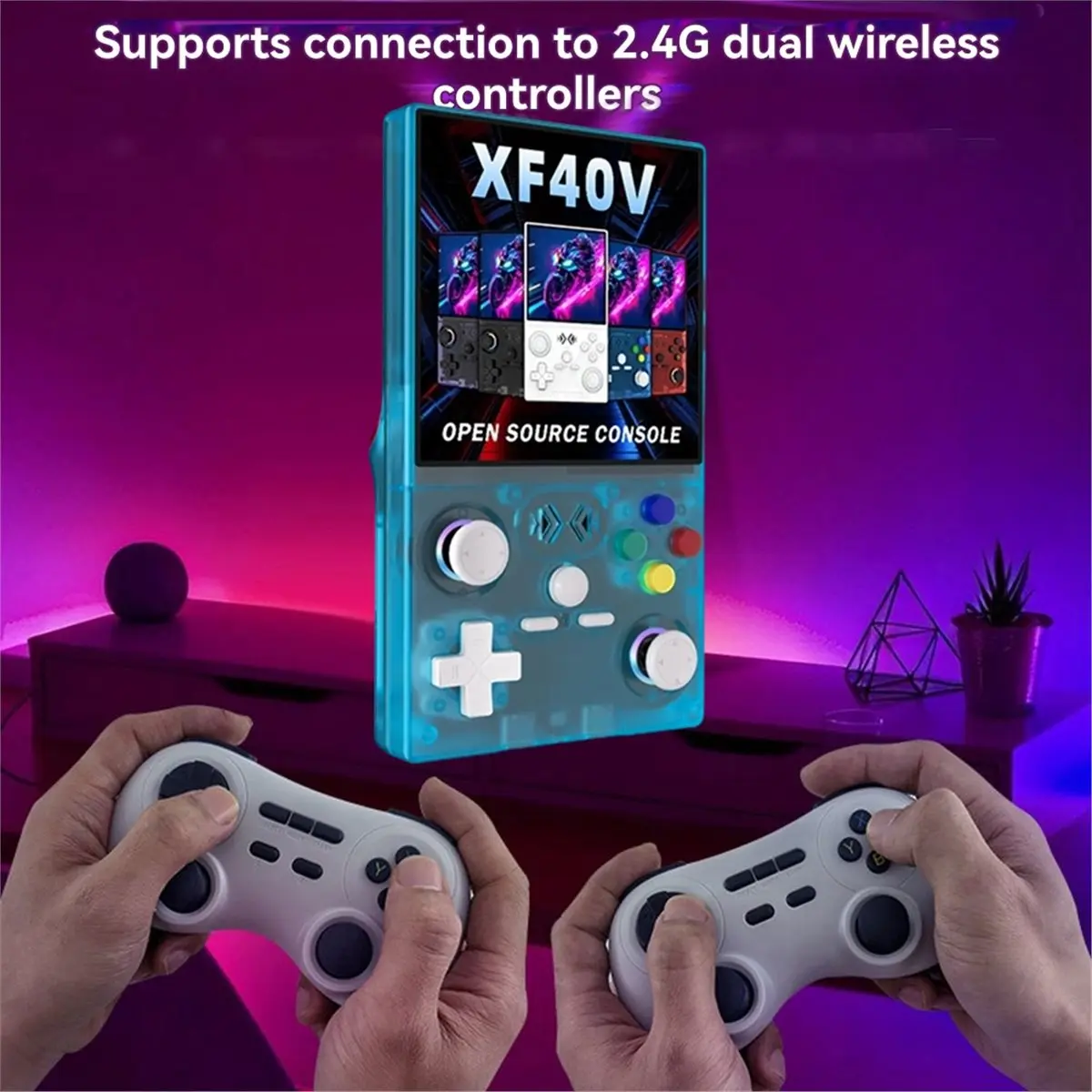 A86G NEW XF40V Retro Handheld Game Console 4.0Inch IPS Screen WiFi Retro Gaming Console Linux System Pocket 128G view 4