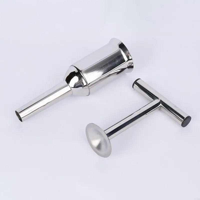 F19B Stainless Steel Sausage Maker Homemade Stuffer Filler Hand Operated Machine DIY