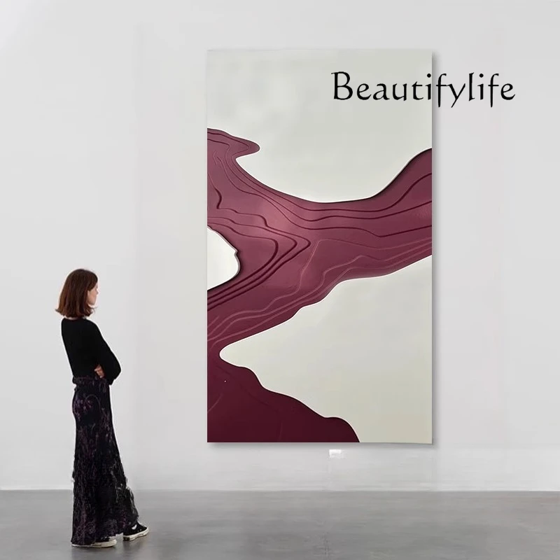 "River" modern abstract decorative painting bedroom creative relief mural hanging painting designer