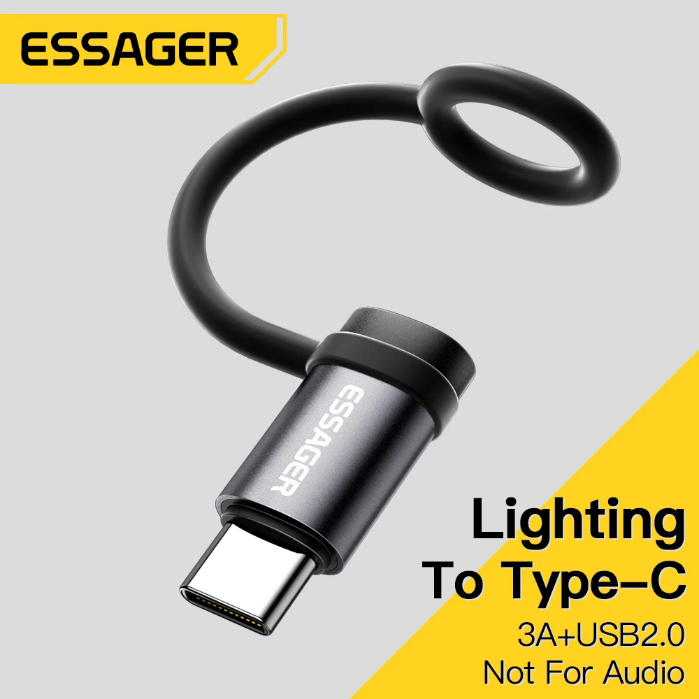 Essager Lighting To Type C Adapter Fast Charging IP Female to USB C Male Connector For iPhone 15 14 13 12 11 Pro IPad Converter