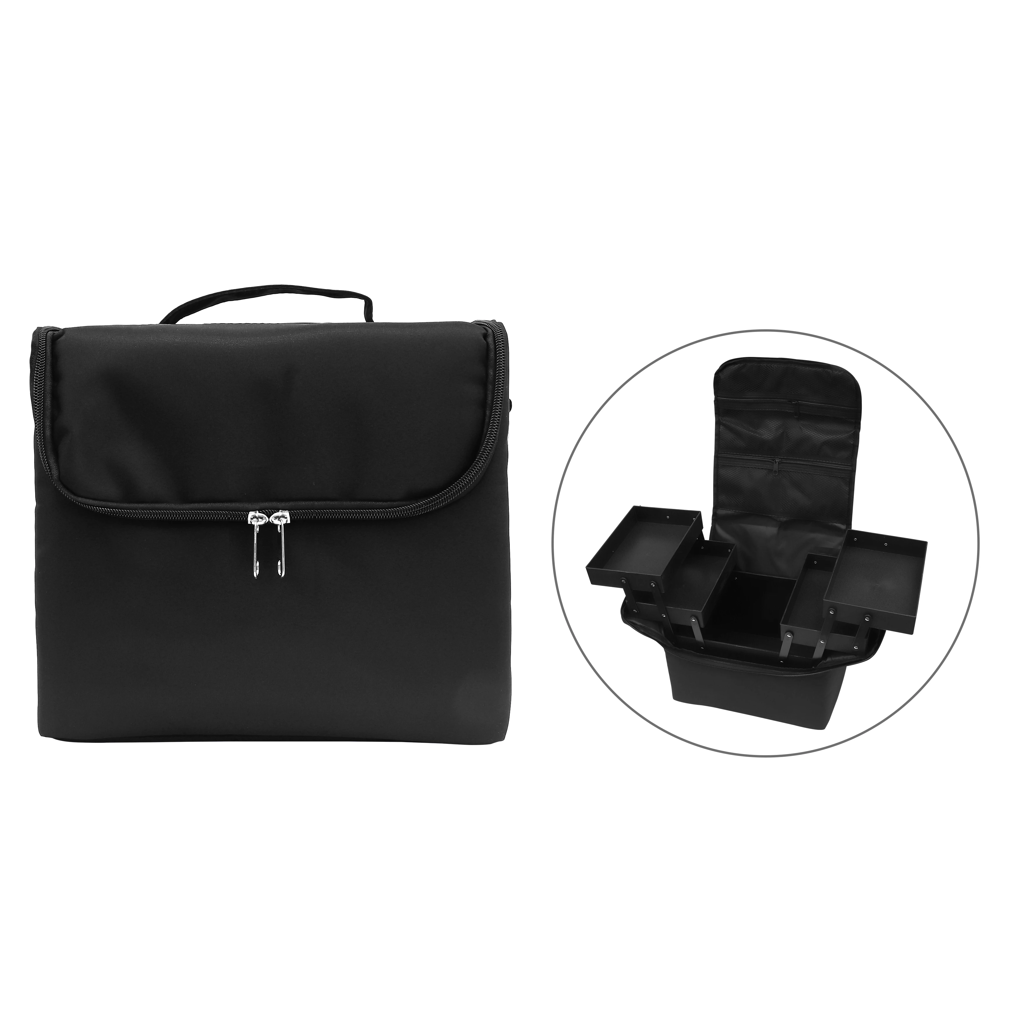 Portable Eyelash Storage Box Eyelash Extension Makeup Tools Bag Waterproof Cosmetic Case Black Nail False Lashes Box