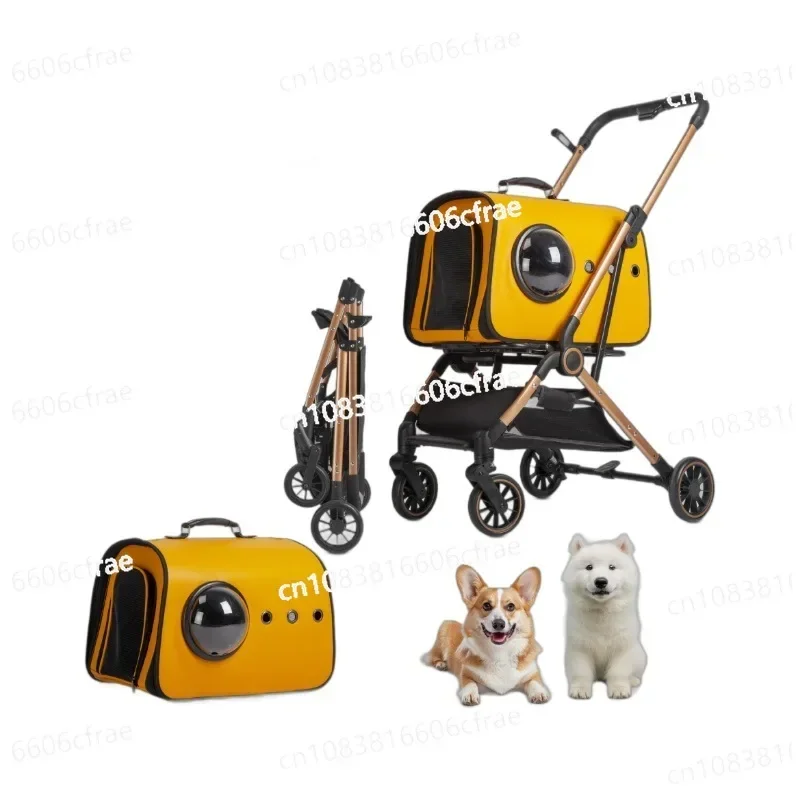 New Pet Car Out Light Foldable Dog Cat Car Medium Small Dog Cat Outdoor Outdoor Supplies