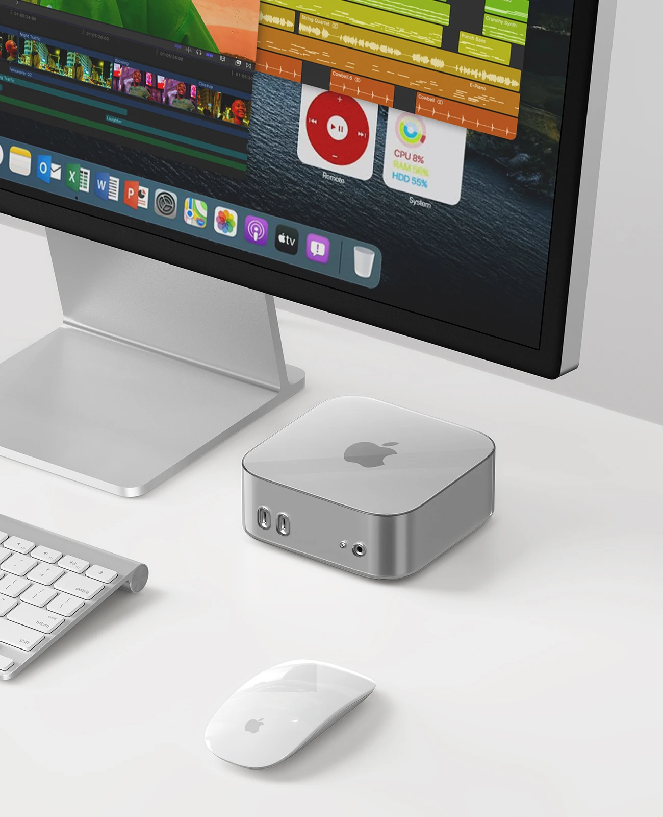 ORICO TP24-2 Silicone Case For Mac Mini M4 Shockproof Anti-Scratch Portable Cover 4 Colors