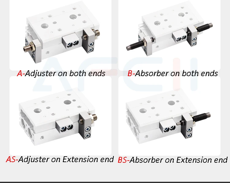 MSX8 linear slide guide rod cylinder MXS8-10 MXS8-20 MXS8-30 MXS8-40 SMC Type dual rod Rail air pneumatic slide cylinder