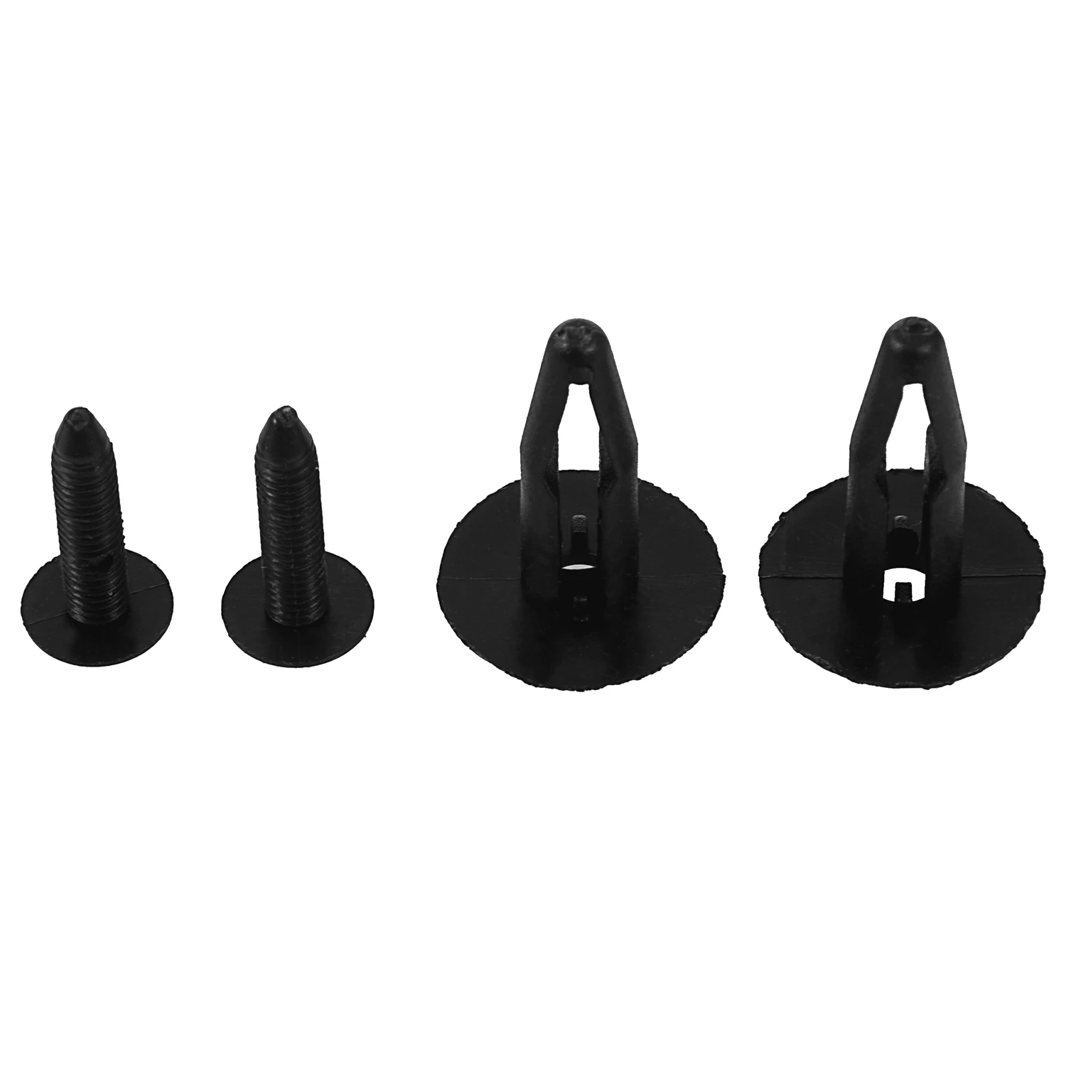 Attaches de pare-chocs de voiture en plastique RiSALE, clips poussoirs, noir, long, 32mm, 25 pièces