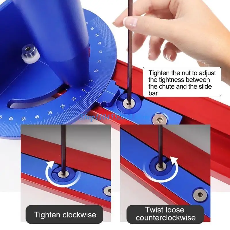 Y6GD Blue T-Tracks Woodworking Miter Track Stop Stopper T-Slot T-Tracks Limiter