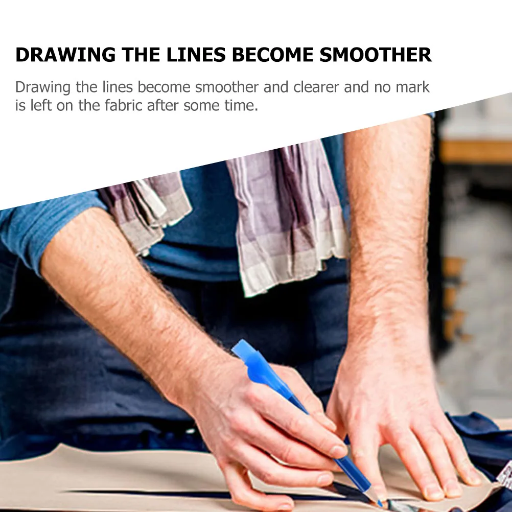 

3pcs Sewing Fabric Chalks Wood Plastic Reusable Smooth Line Drawing No Stain Hands Tailor Tools For Home Diy Professional Use