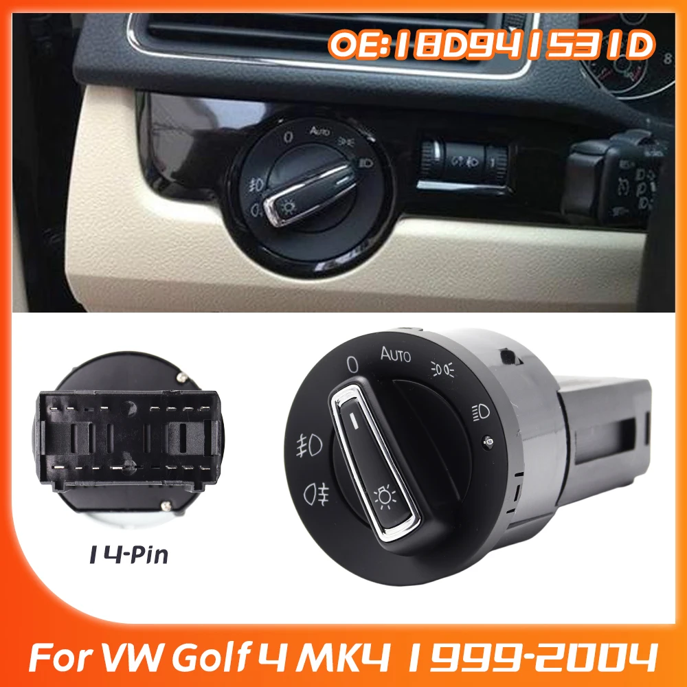 Módulo de Controle de Farol Automático 18D941531D com Sensor para VW Golf 4 MK4 1999-2004, Passat B5, Polo 9N 9N3, Fusca - Interruptor de Luz de Neblina