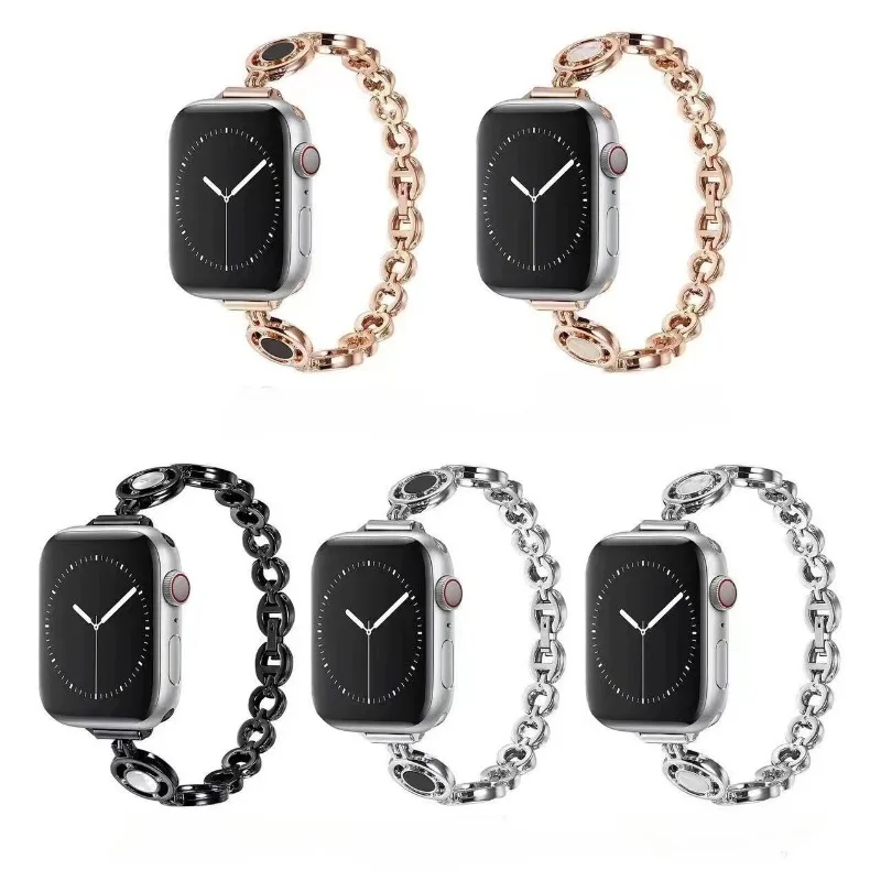 

Ремешок из нержавеющей стали для Apple Watch 42/44/45/49 мм 38/40/41 мм для Apple Watch Series Ultra Se 8/7/6/5/4/3/2/1