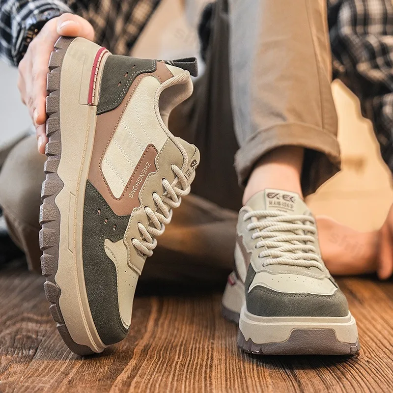 

Men's Retro Niche Low Top Casual Thick Sole Sport Shoes 2025 Autumn Fashion Trend Versatile Comfortable Non Slip Chunky sneakers