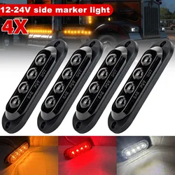 4PCS New Smoked 4LED 12-24V Ice Bird Lens Creative Clearance Light Side Marker Light Signal Light for Truck Trailer