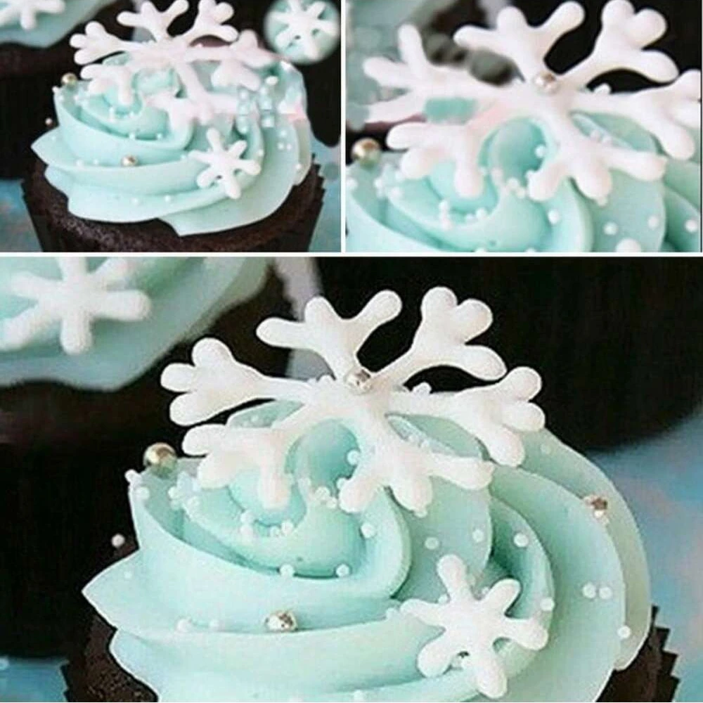 Schneeflocke Kekse Keksform Fondant Sugar craft Kolben Aus stech formen Xams Schnee Cupcake Kuchen Dekorations werkzeug Weihnachten