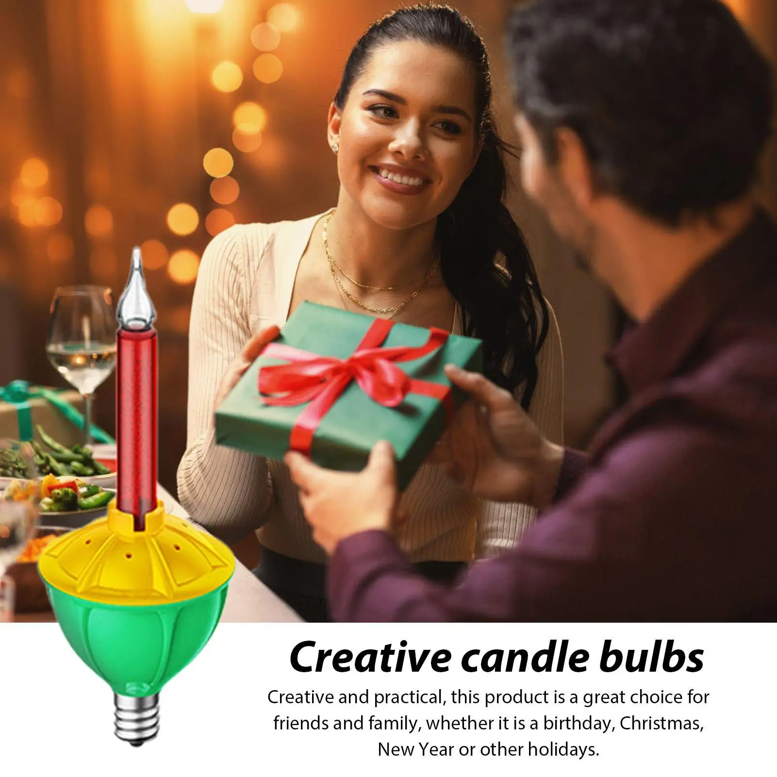 Christmas Bubble Light Bulbs Traditional Christmas Bubble Lights 3pcs Replacement Bulbs Red Blue colorful festive Lights Bulbs